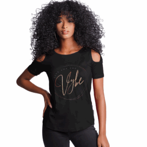 VYBE Cold Shoulder Tee – Live for the Vybe Edition